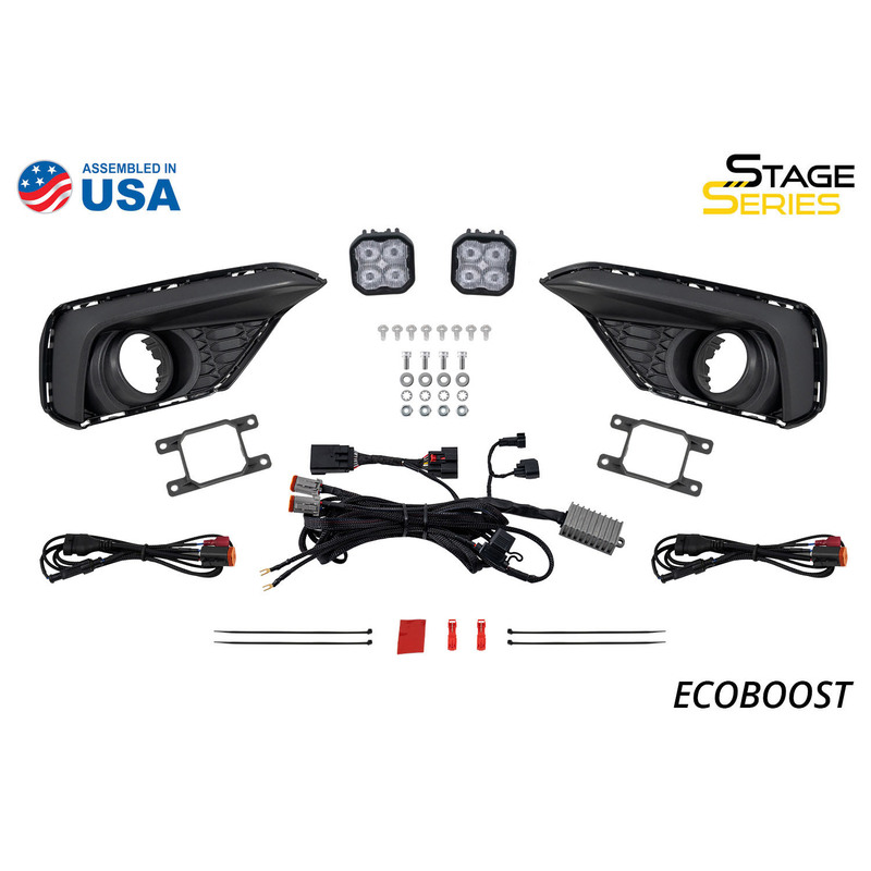  Diode Dynamics - SS3 Add-On Fog Lamp Kit for 2024 Ford Mustang EcoBoost, White Sport